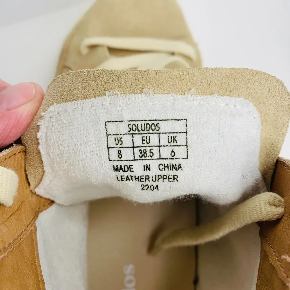 Soludos Ibiza High Top Suede Sneakers Sand Size 8 NEW - Picture 10 of 11